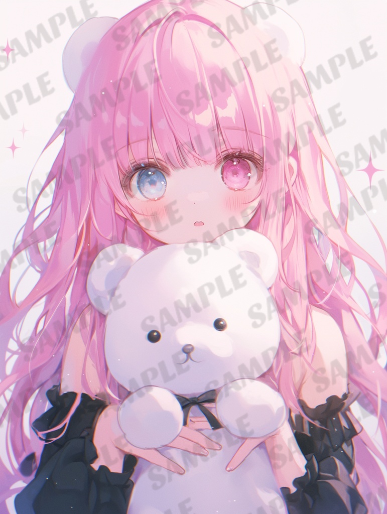 白熊のぬいぐるみを持った女の子《SNSなどのアイコンに⛸️》