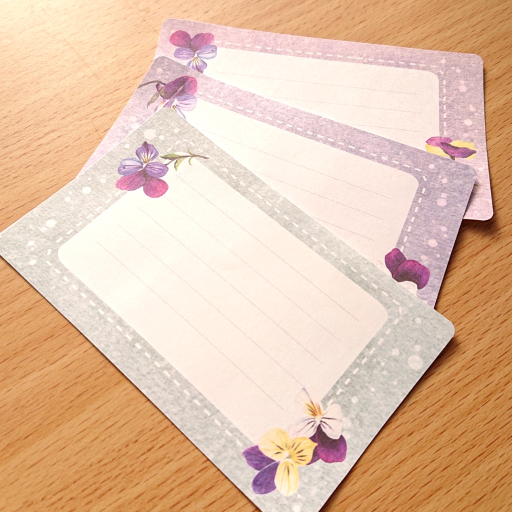 ビオラのミニびんせん