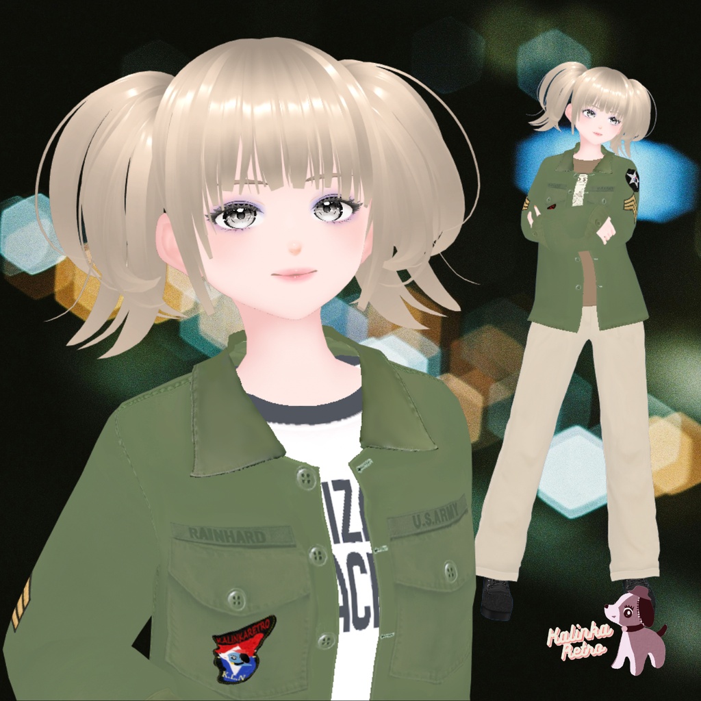 【無料/Vroid】OG-107 Type ミリタリーシャツ コーデセット