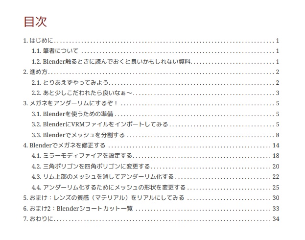 アバター改造からじめるBlender