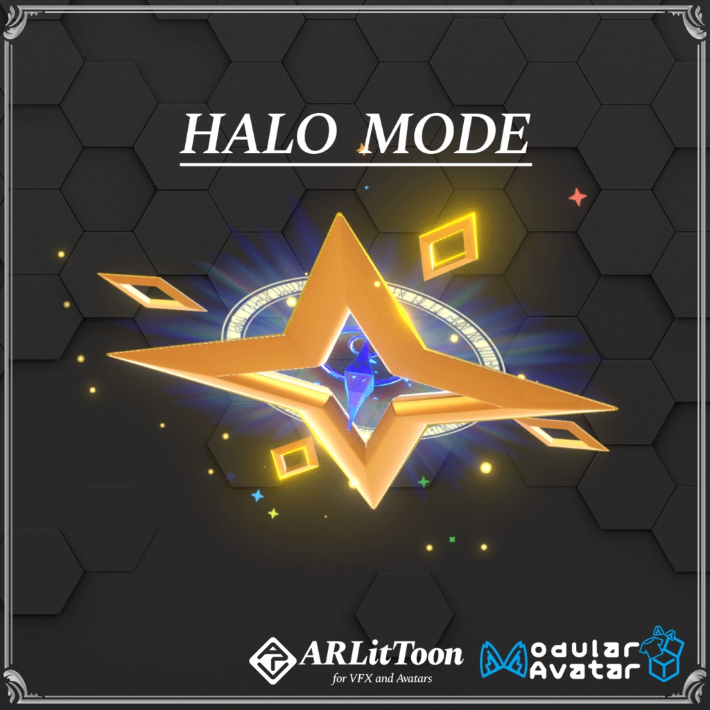 【無料キャンペーン】星空のドームに変化するヘイロー AngelStar Halo【MA対応 / AudioLink・PhysBoneギミック / シェーダー】