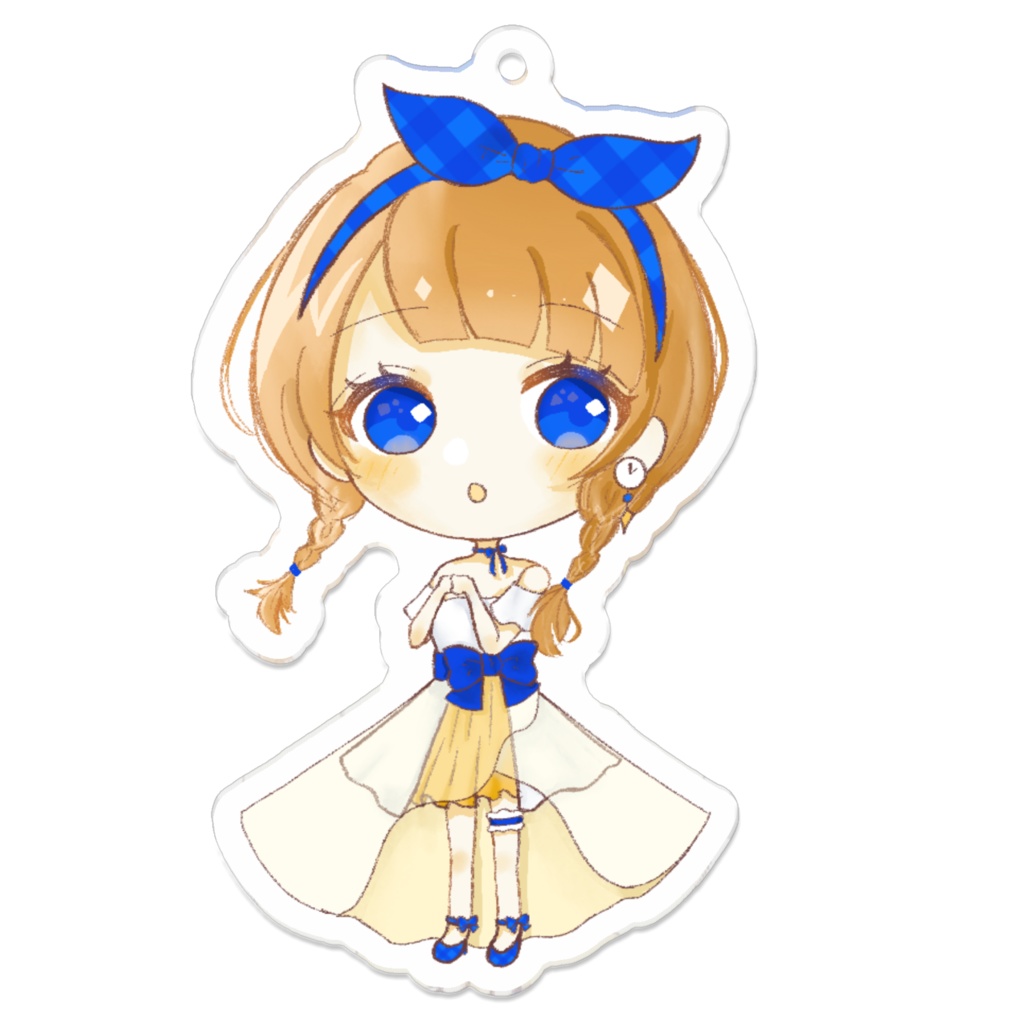 ふんわりドレスのアクリルキーホルダー