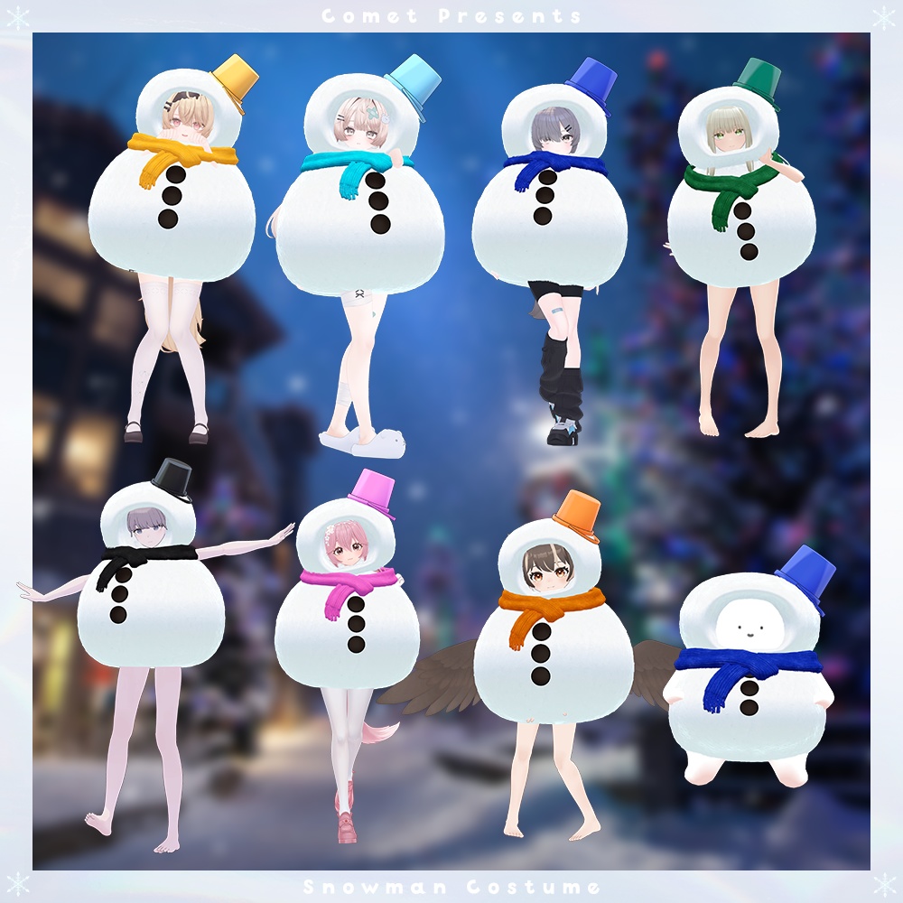 ゆきだるまのきぐるみ⛄【雪パーティクル&雪合戦ギミック付き】