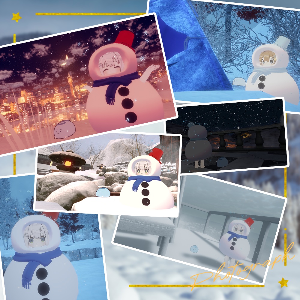 【アプデ予定】ゆきだるまのきぐるみ⛄【雪パーティクル付き】