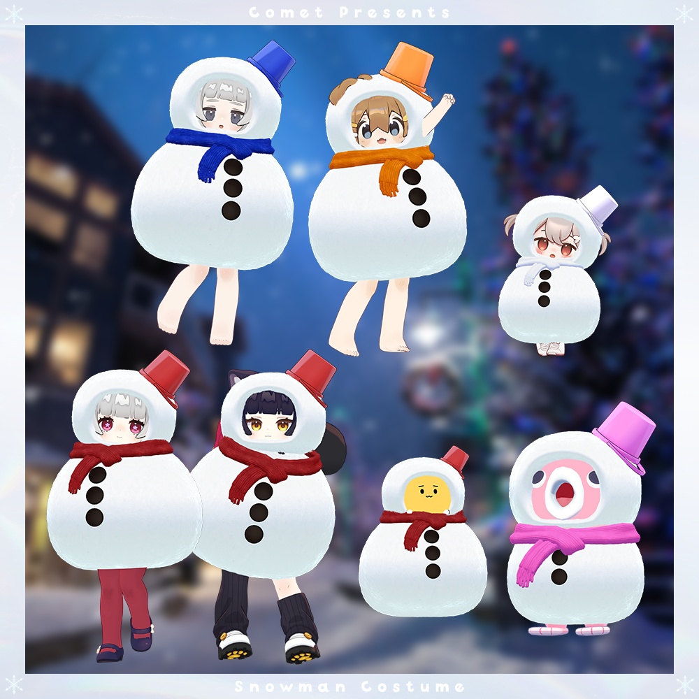 ゆきだるまのきぐるみ⛄【雪パーティクル&雪合戦ギミック付き】