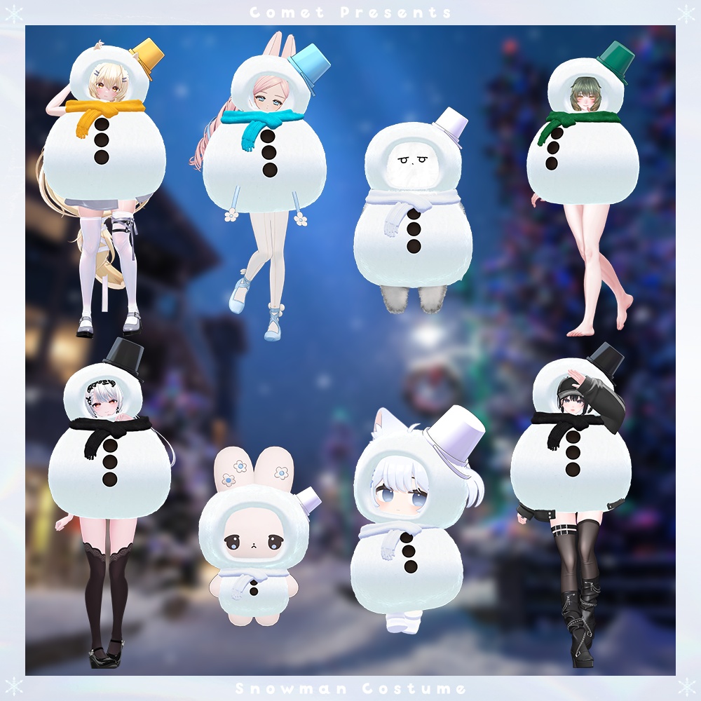 ゆきだるまのきぐるみ⛄【雪パーティクル&雪合戦ギミック付き】