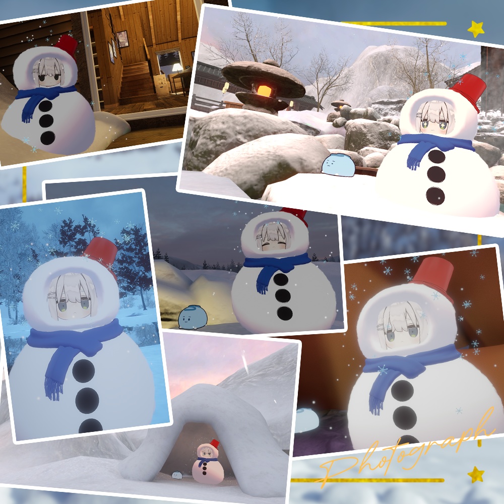 【アプデ予定】ゆきだるまのきぐるみ⛄【雪パーティクル付き】