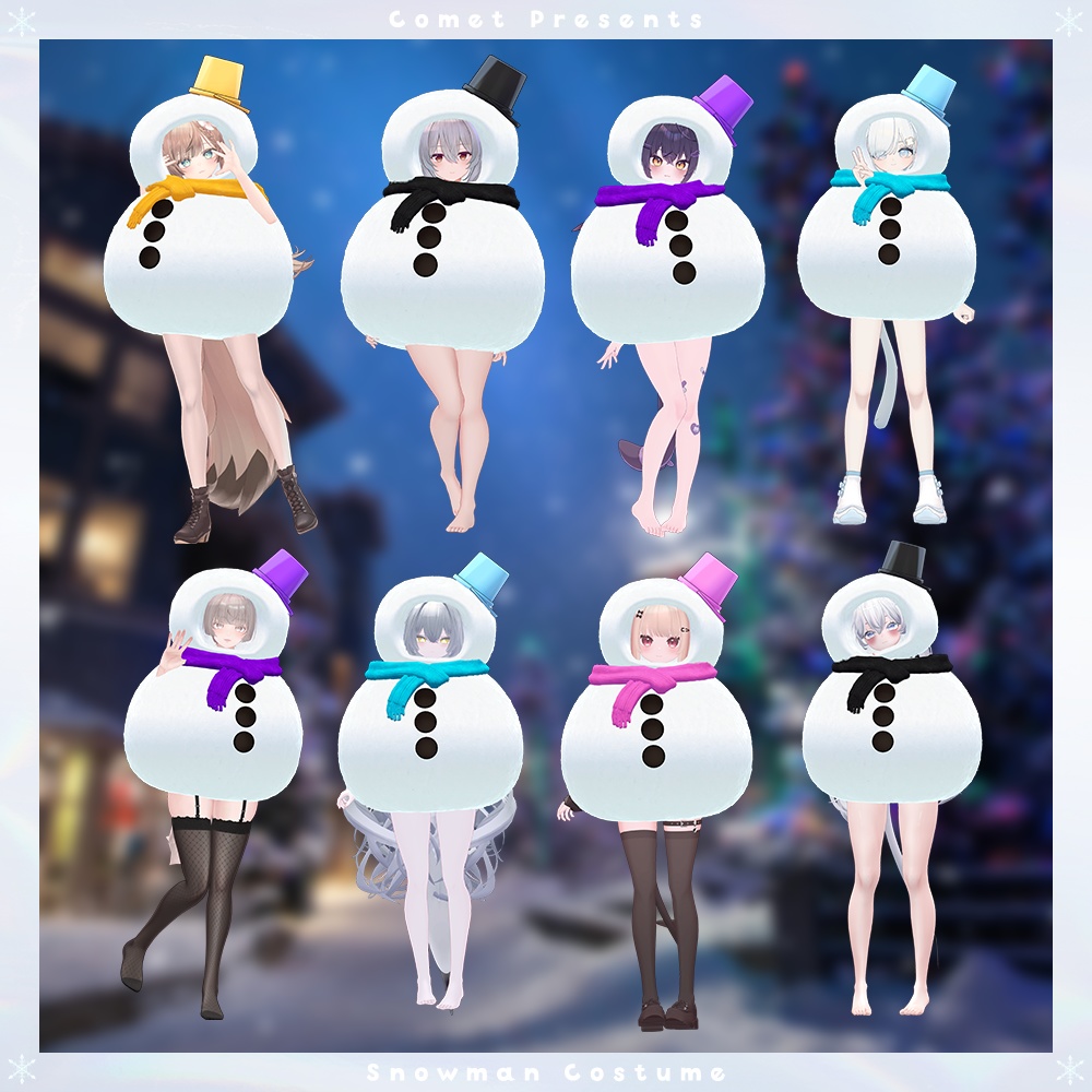 ゆきだるまのきぐるみ⛄【雪パーティクル&雪合戦ギミック付き】