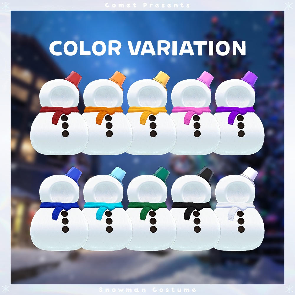 ゆきだるまのきぐるみ⛄【雪パーティクル&雪合戦ギミック付き】
