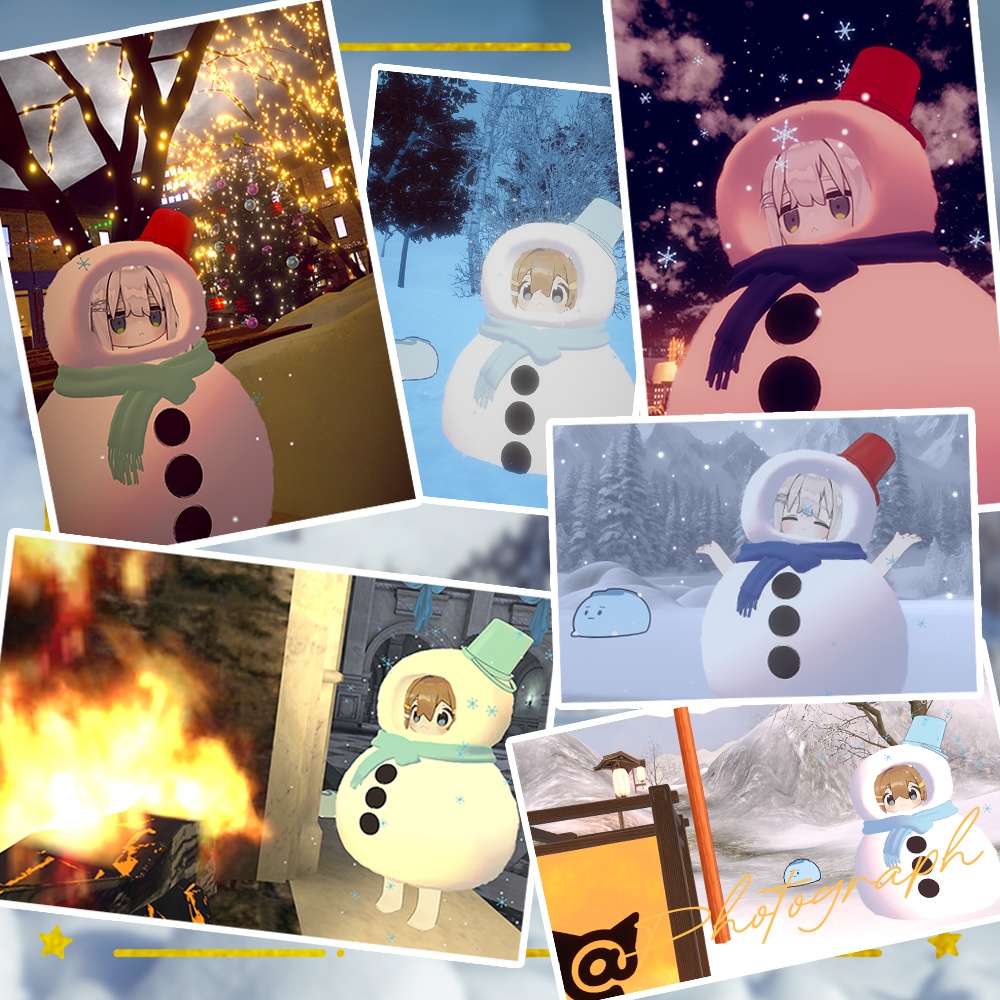 【アプデ予定】ゆきだるまのきぐるみ⛄【雪パーティクル付き】