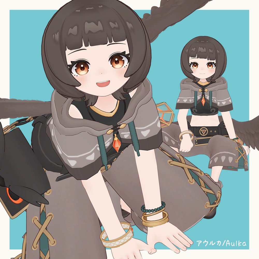 【髪型】ぱっつんうるふ【MA対応】【6avatar対応】