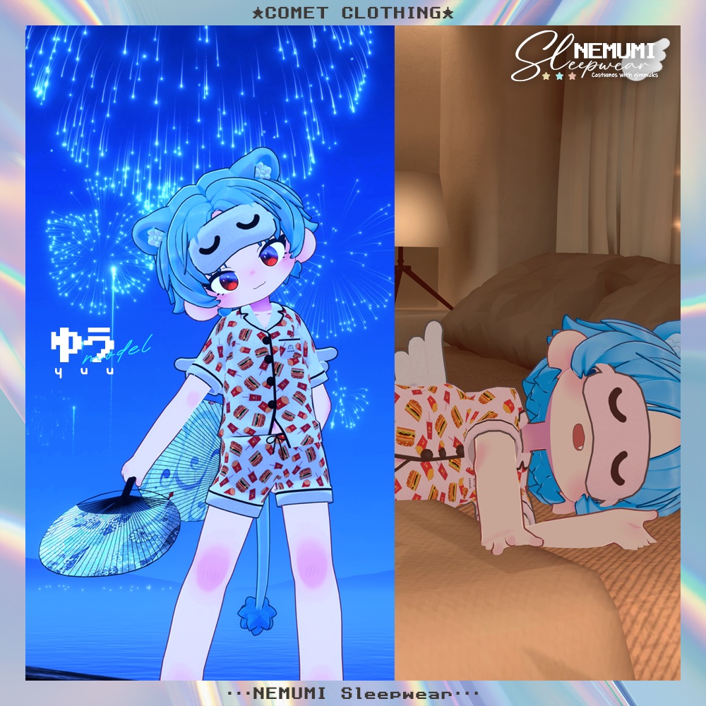 【まめふれんず対応】『NEMUMI Sleepwearഒ』ギミック付き衣装💤
