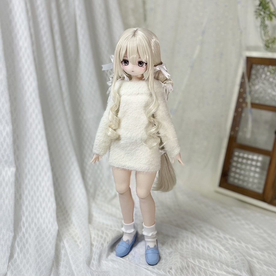 【予約商品】Shaggy off shoulder dress【Off-White】