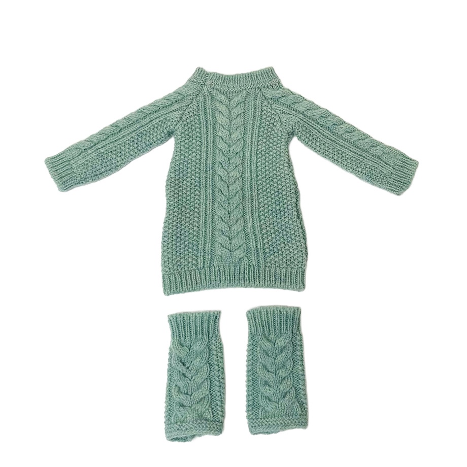 【予約商品】Cable knit dress【Mint】