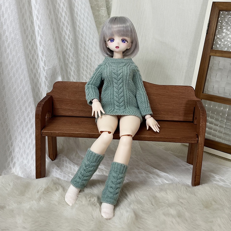 【予約商品】Cable knit dress【Mint】