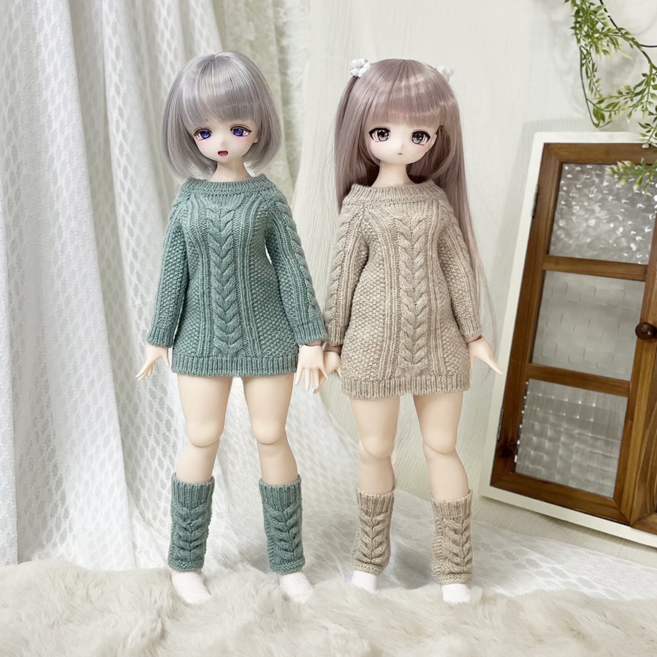 【予約商品】Cable knit dress【Mint】