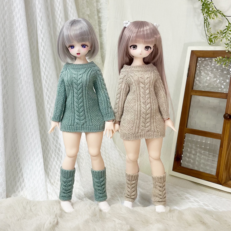 【予約商品】Cable knit dress【Beige】