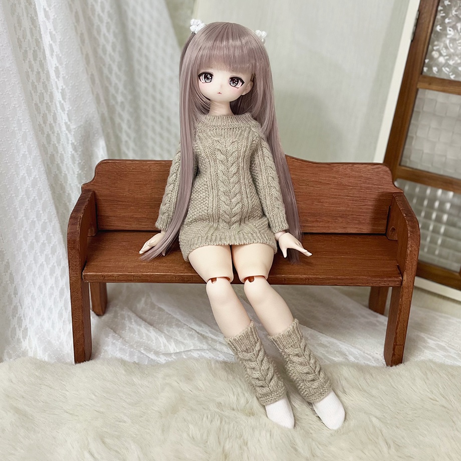 【予約商品】Cable knit dress【Beige】