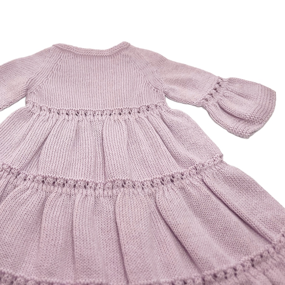 【即納】Tiered knit dress【Pink】