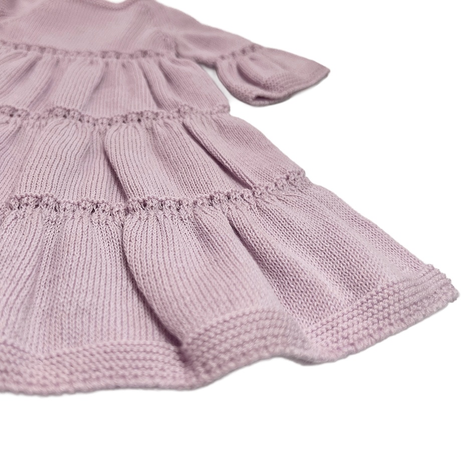 【即納】Tiered knit dress【Pink】