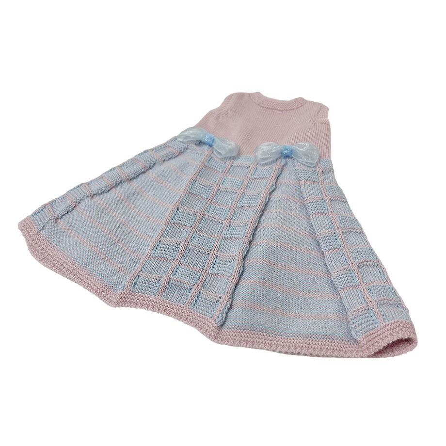 【即納】Sleeveless check dress 【Pink×Blue】