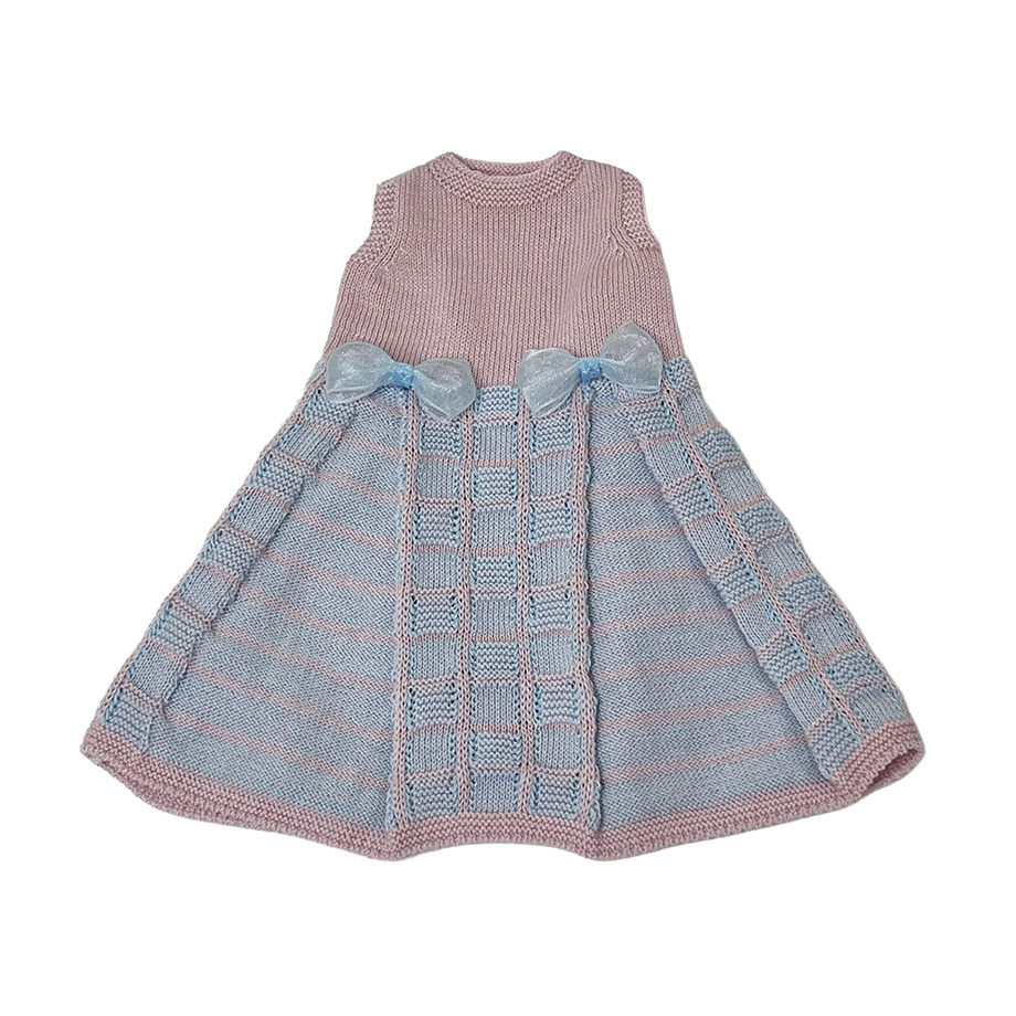 【即納】Sleeveless check dress 【Pink×Blue】
