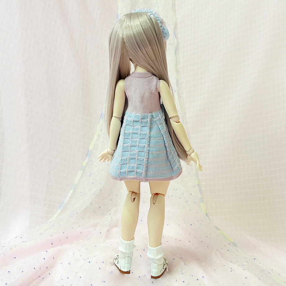 【即納】Sleeveless check dress 【Pink×Blue】