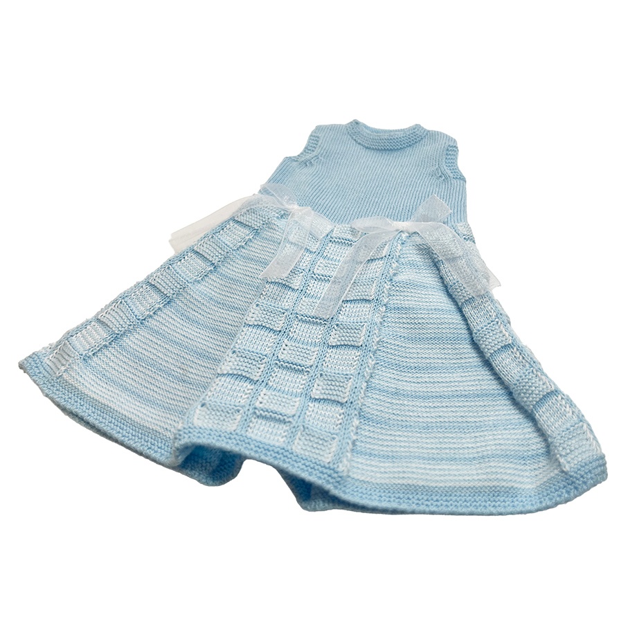 【即納】Sleeveless check dress set【Blue×White】