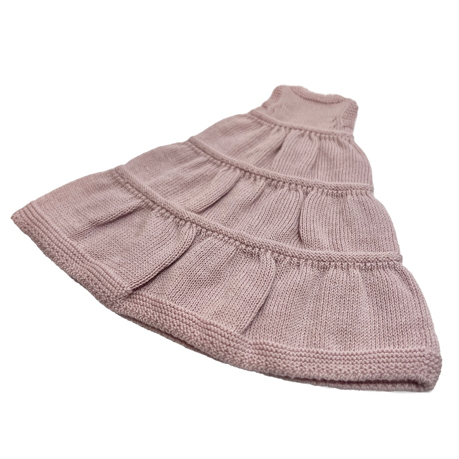 【即納】Sleeveless tiered dress 【Pink】