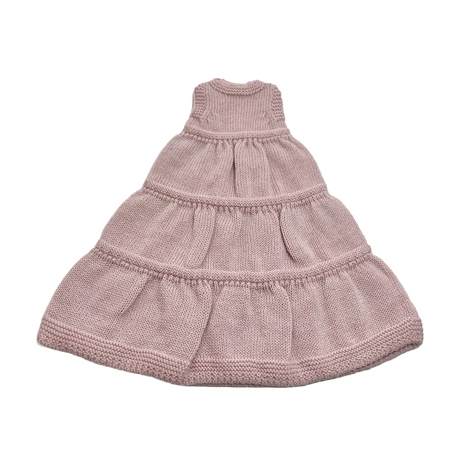 【即納】Sleeveless tiered dress 【Pink】
