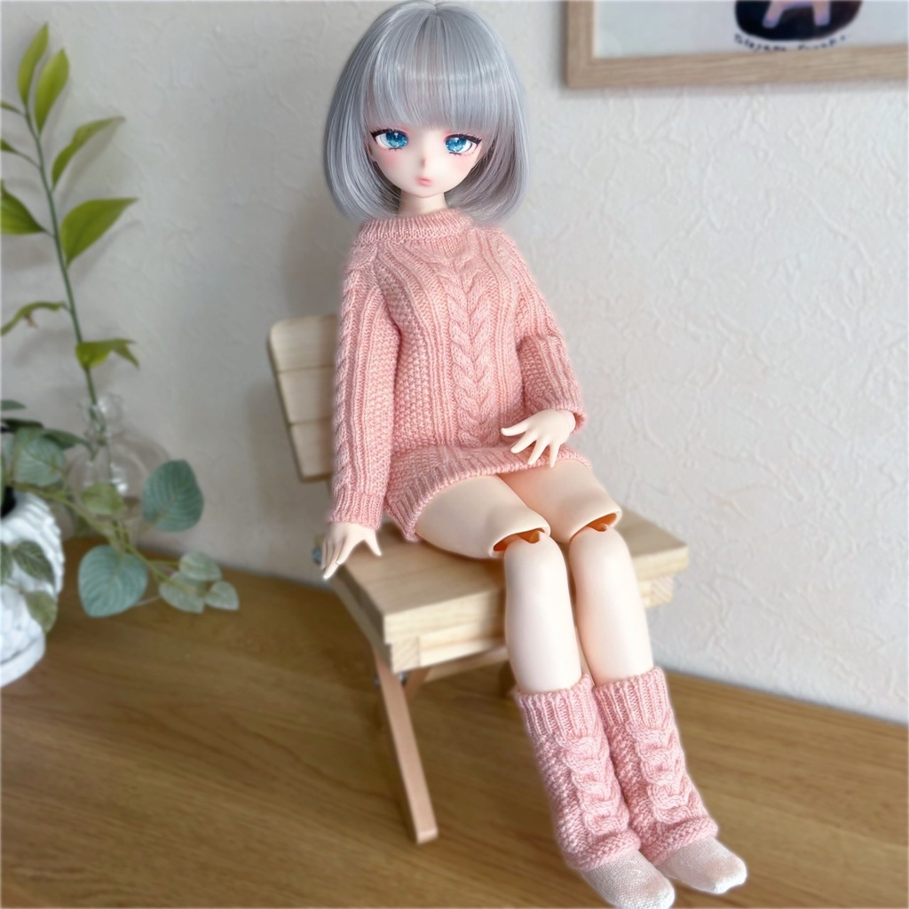 【即納】Cable knit dress