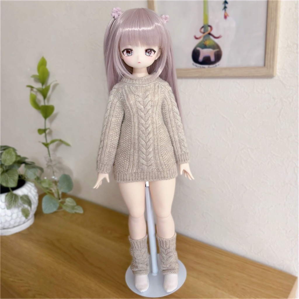 【即納】Cable knit dress