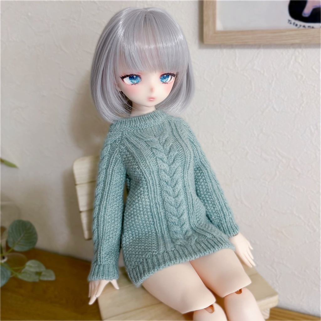 【即納】Cable knit dress