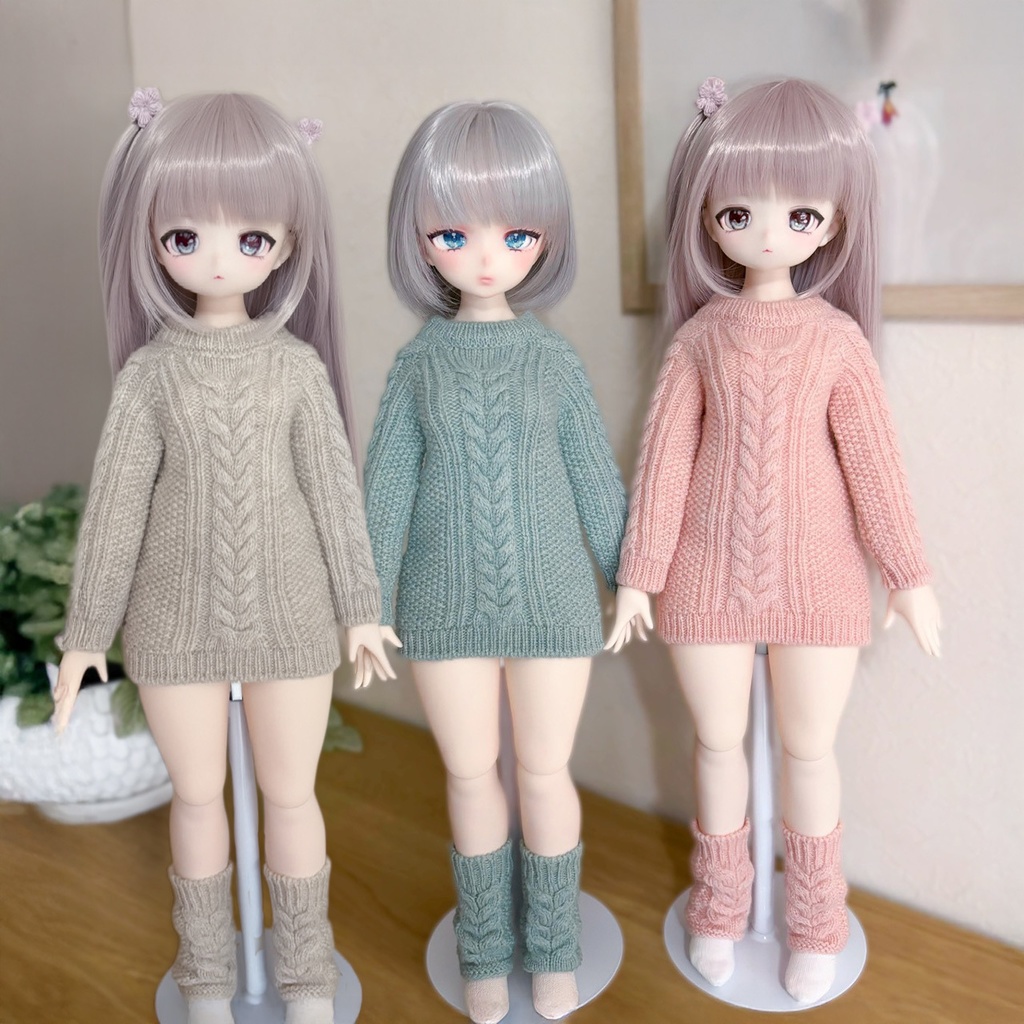 【即納】Cable knit dress