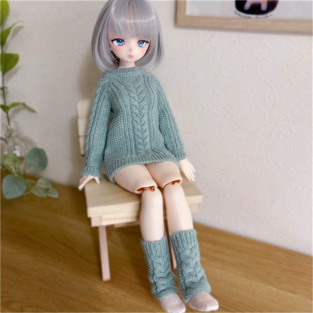 【即納】Cable knit dress