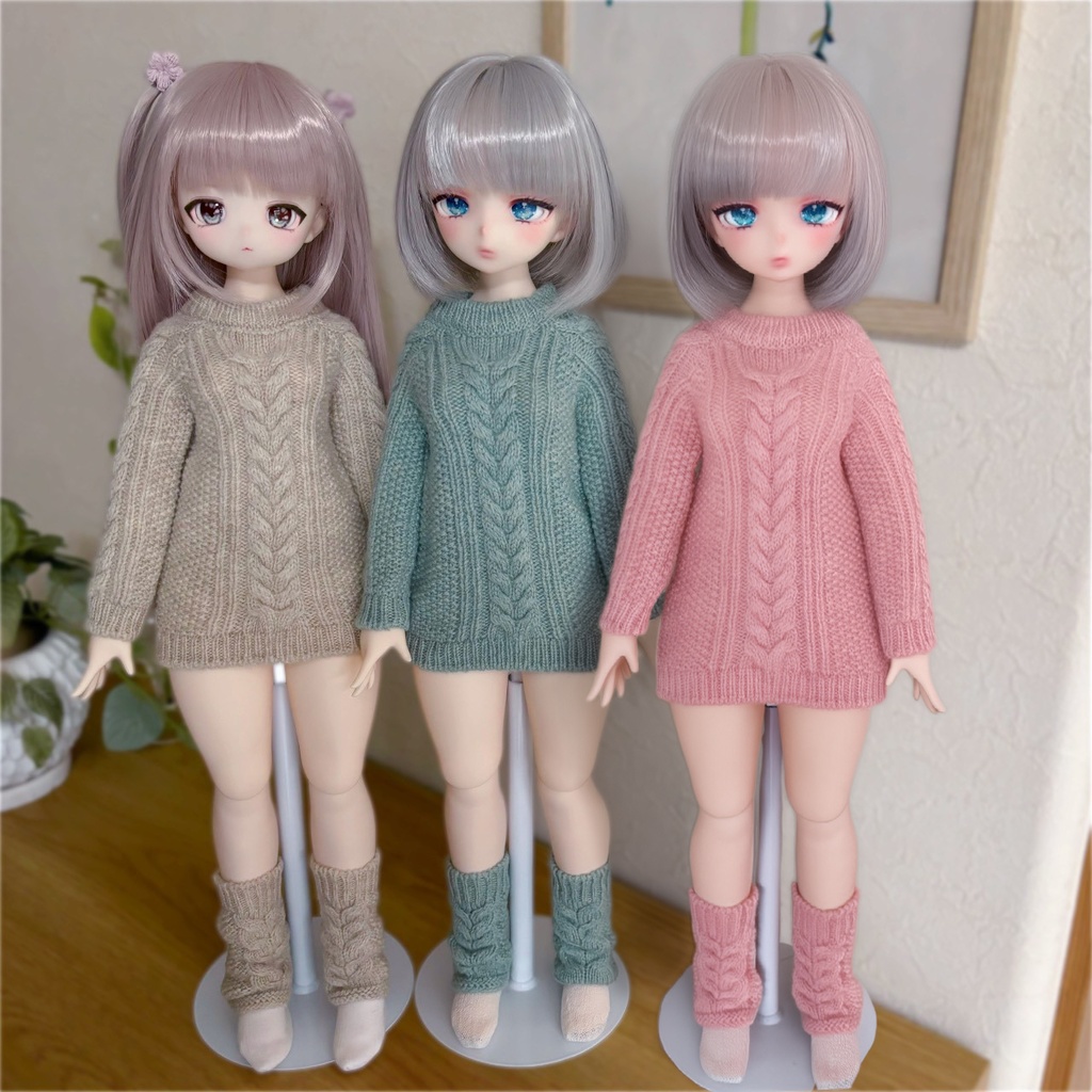 【即納】Cable knit dress