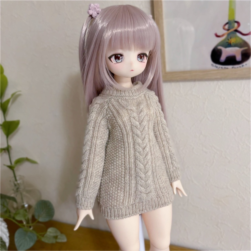 【即納】Cable knit dress