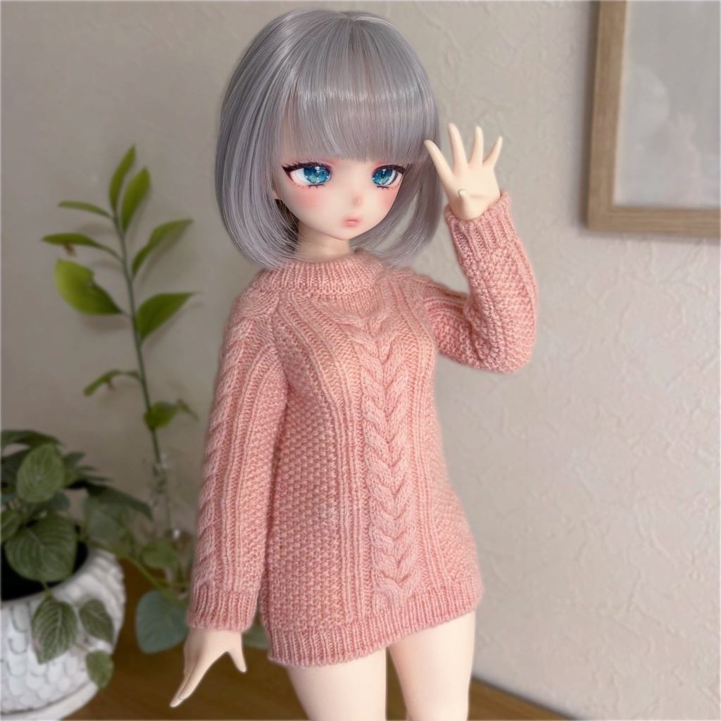 【即納】Cable knit dress