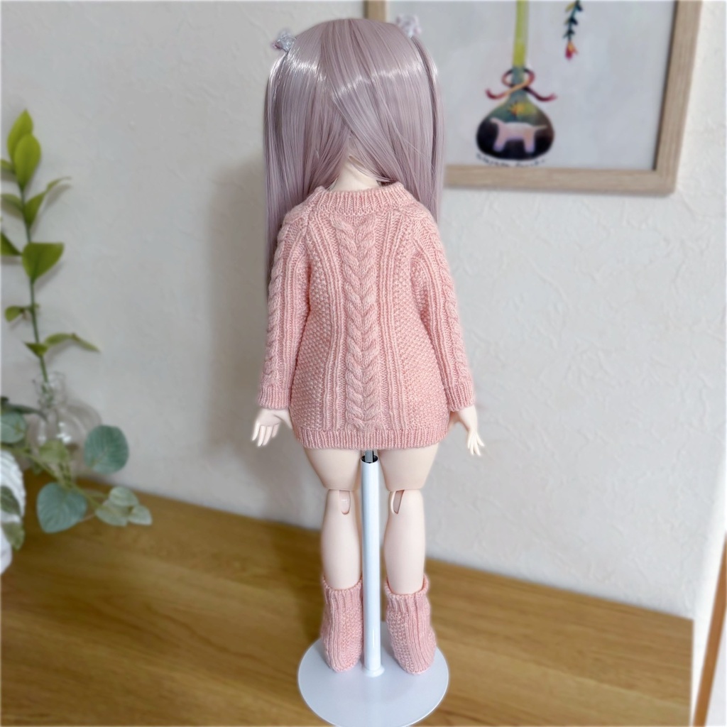 【即納】Cable knit dress