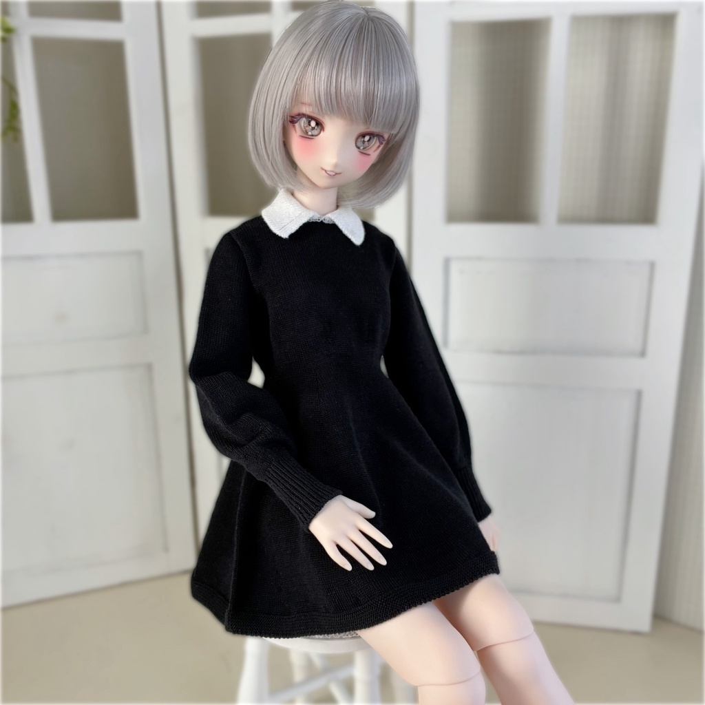 【予約商品】〔1/3size 〕White Collared Dress