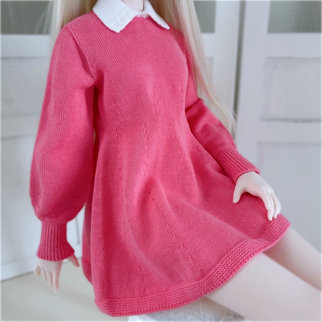 【予約商品】〔1/3size 〕White Collared Dress