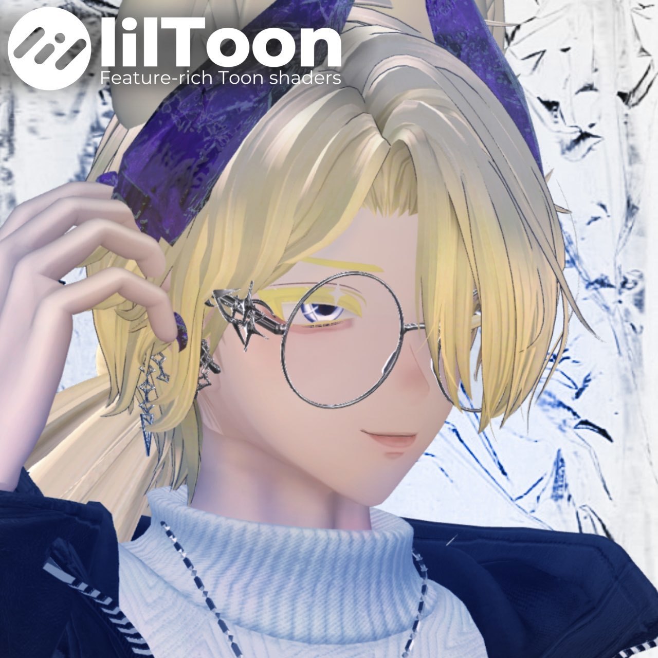 【4アバター対応】sly glance glasses【VRC想定】