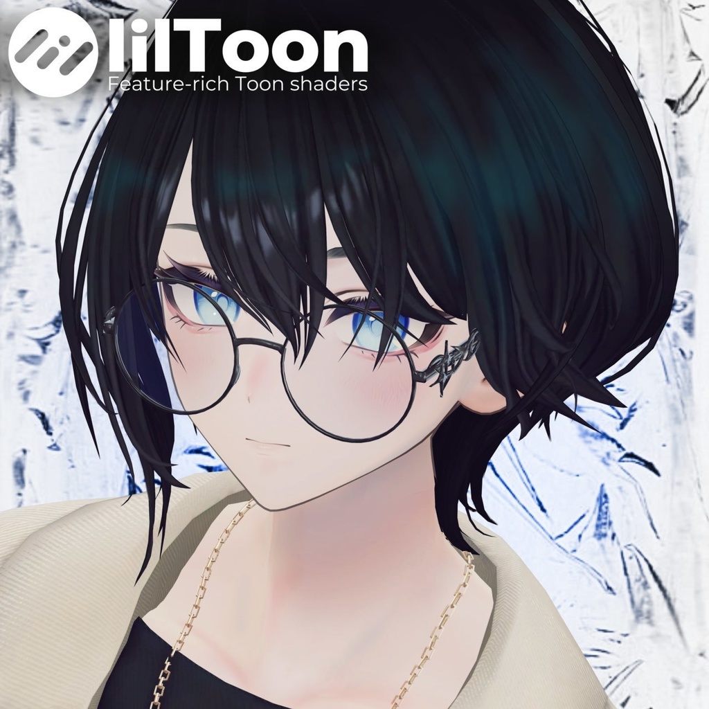 【4アバター対応】sly glance glasses【VRC想定】