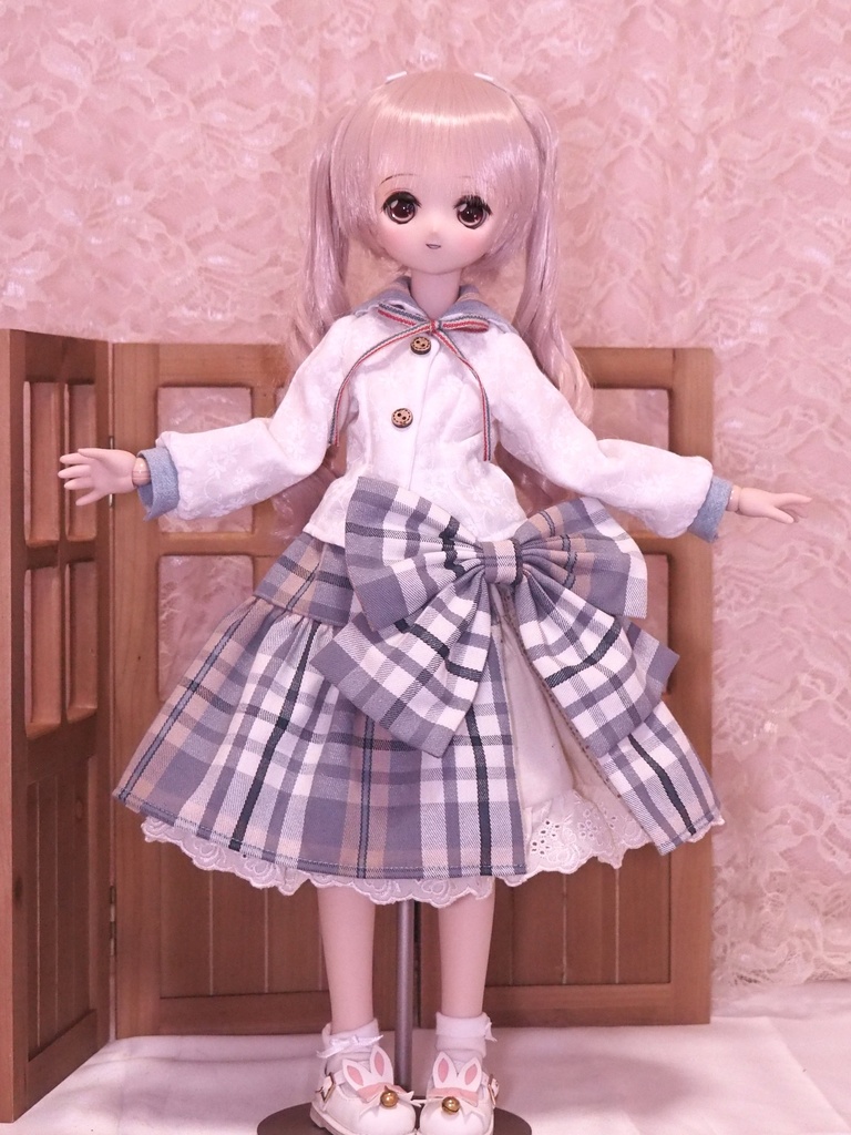 MDD・MSD 夏のさわやかおでかけコーデセット　青✖️チェック