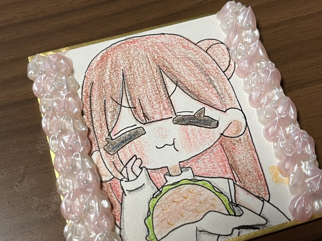 もぐもぐ美味しい！かなたちゃん色紙