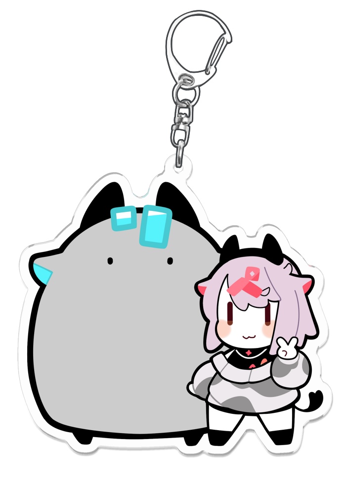 アクリルキーホルダー めうしとタカシ(70 x 70mm)