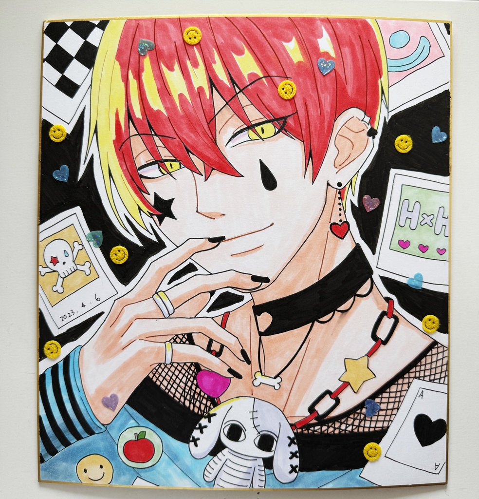 【大色紙】手描き原画-HUNTERｘHUNTERヒソカ