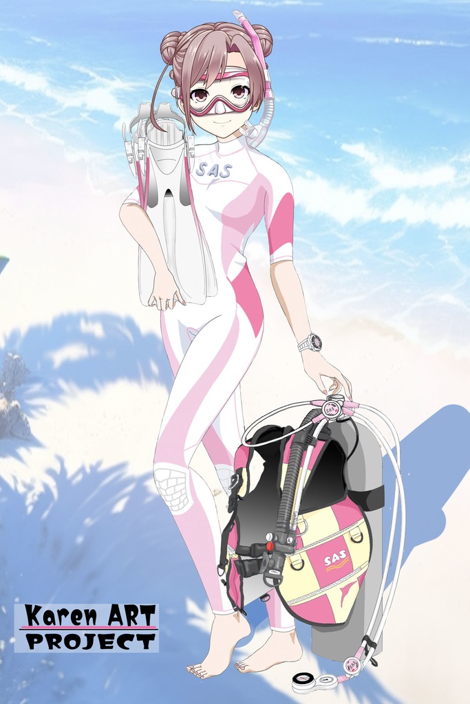 潜水女子 Vol.1 SAS ダイビング装備【水中を泳ぐ女性の美】 Diving Girls Vol.1 - SAS Diving Gear【The Beauty of Women Swimming Underwater】