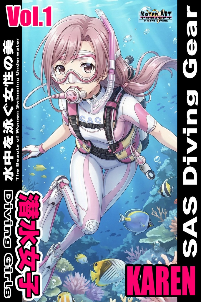 潜水女子 Vol.1 SAS ダイビング装備【水中を泳ぐ女性の美】 Diving Girls Vol.1 - SAS Diving Gear【The Beauty of Women Swimming Underwater】