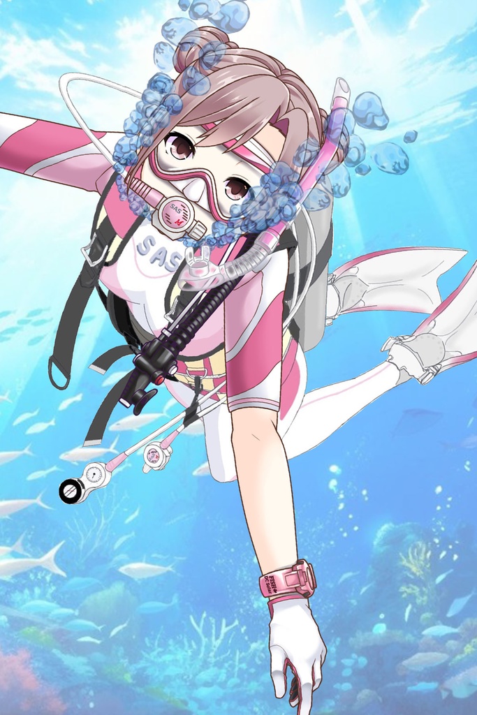 潜水女子 Vol.1 SAS ダイビング装備【水中を泳ぐ女性の美】 Diving Girls Vol.1 - SAS Diving Gear【The Beauty of Women Swimming Underwater】